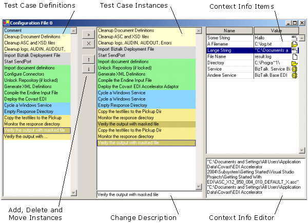 Test automation configuration GUI